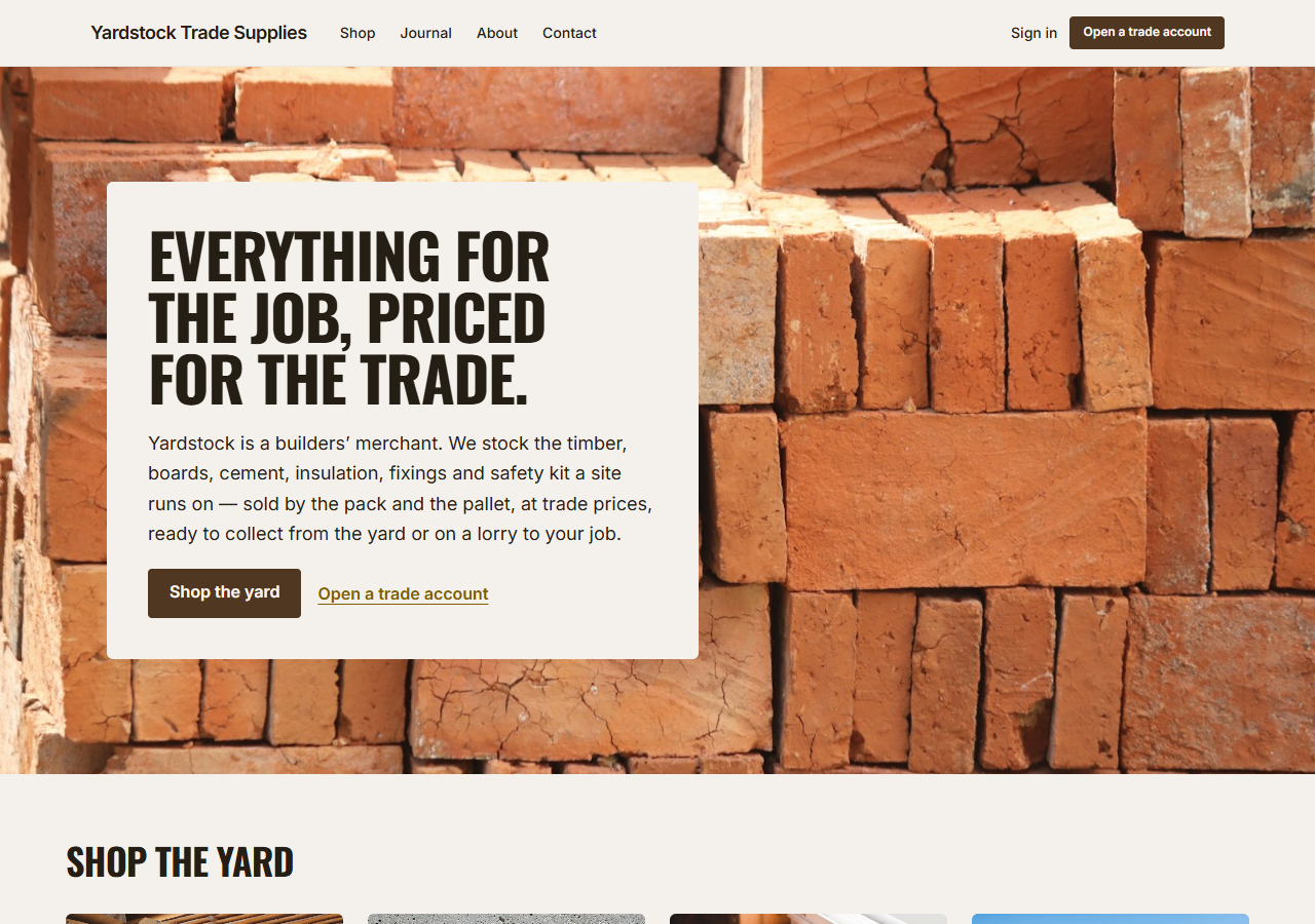 Building Materials (B2B / Wholesale) preview