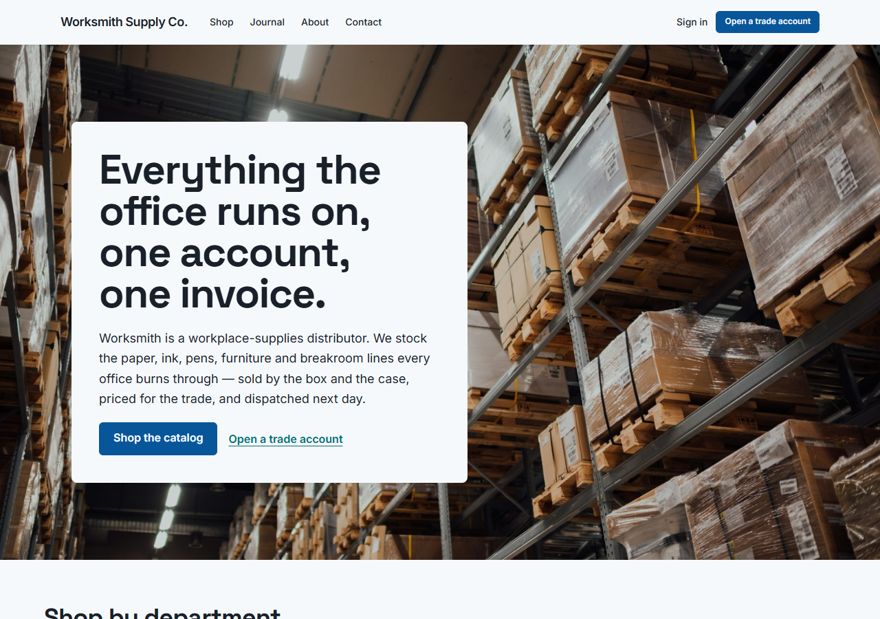Office Supply (B2B / Wholesale) preview