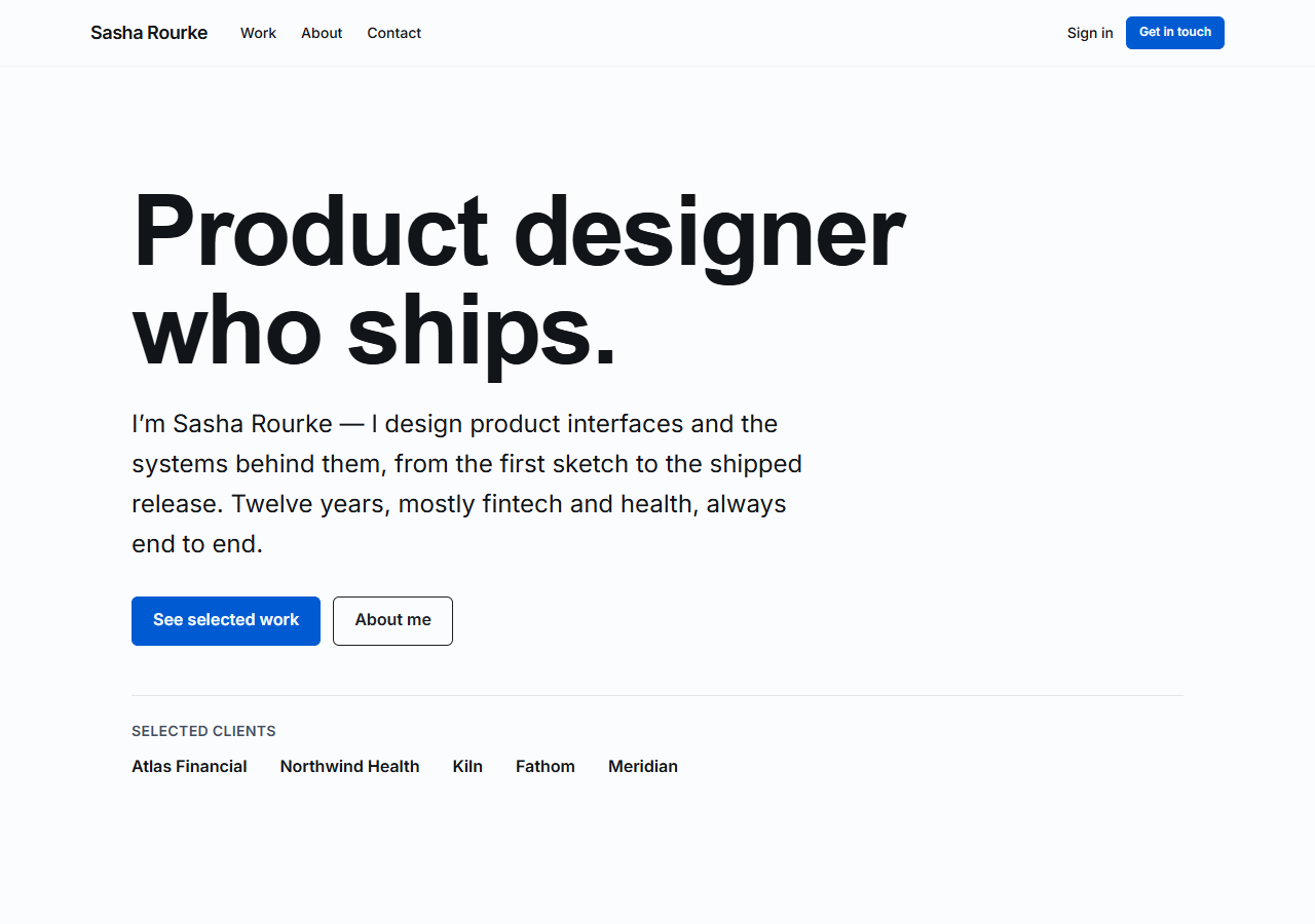 Designer Portfolio preview