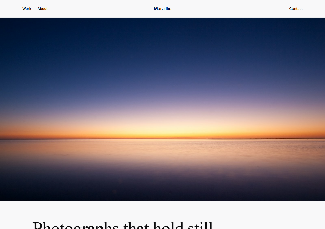 Photographer Portfolio preview