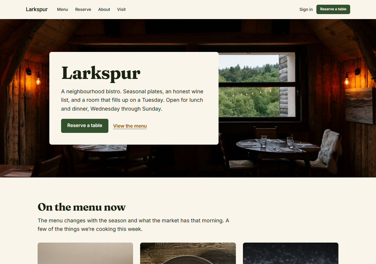 Bistro preview