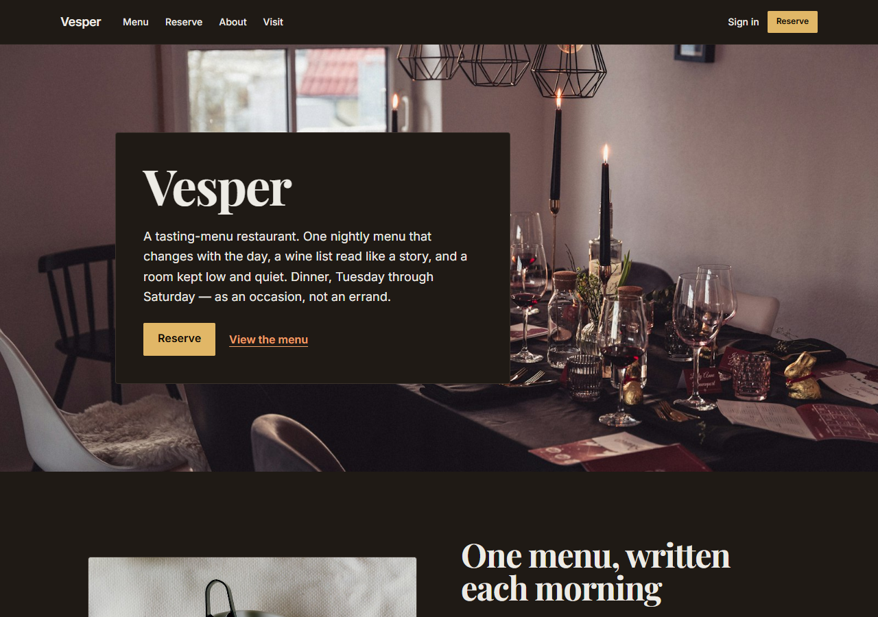 Fine Dining preview