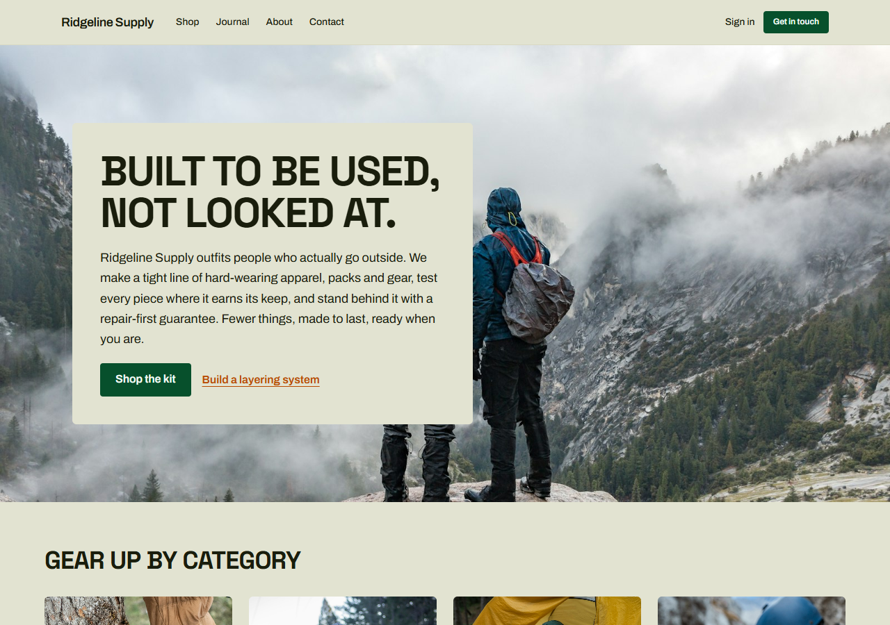 Outdoor Gear (Rugged) preview